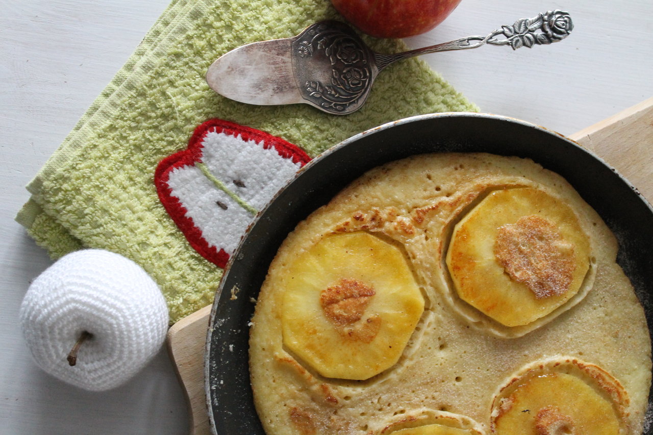 Apfelpfannkuchen mit Zimt und Zucker | cuplovecake